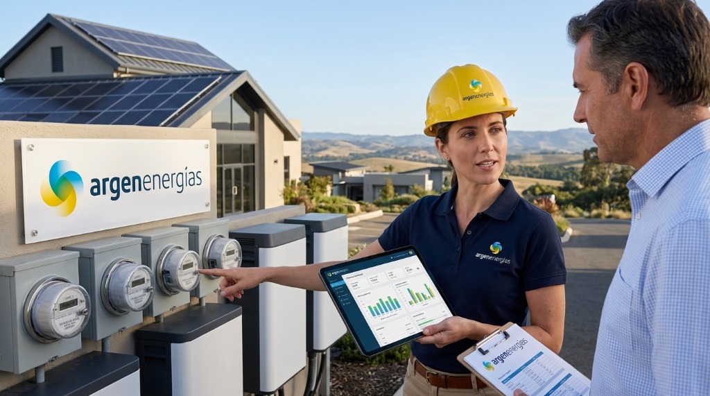 Técnico realizando auditoría energética industrial en instalaciones del cliente